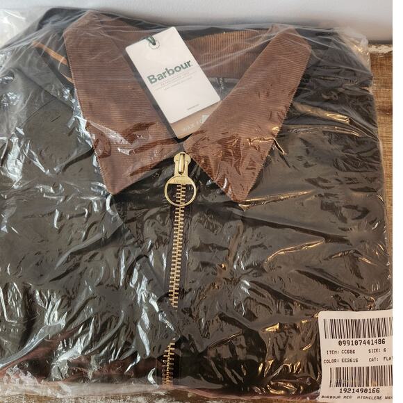 NWT Barbour® Gunnerside Highclere Wax Jacket Hooded Coat Olive 6 - Picture 11 of 11